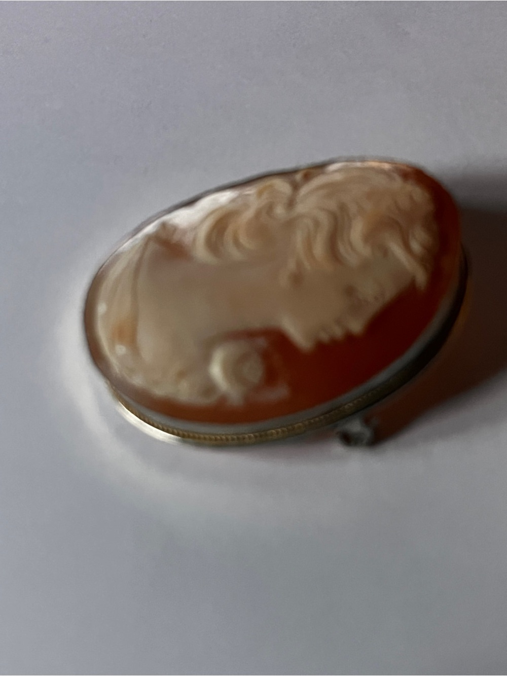Classic Carved Shell Cameo Pendant Necklace Cameo Brooch - Picture 8 of 11